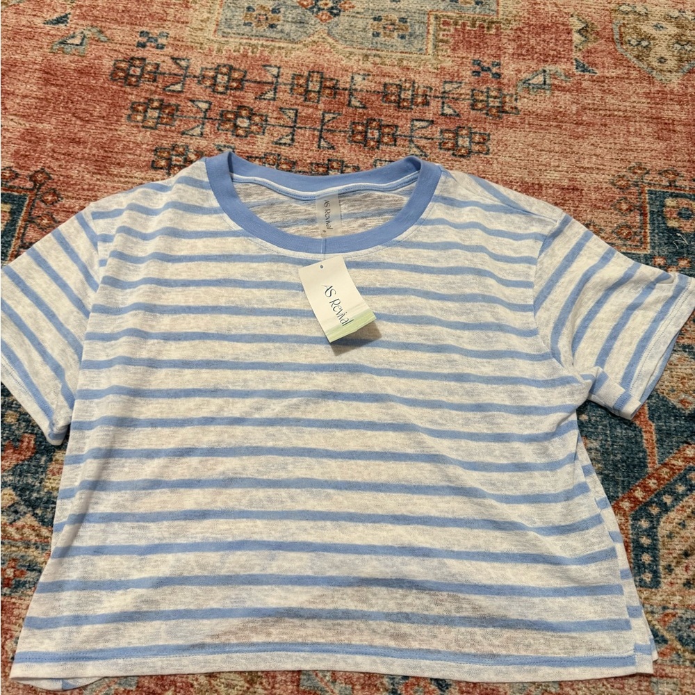 Alterd state Light Blue and White Striped Tee